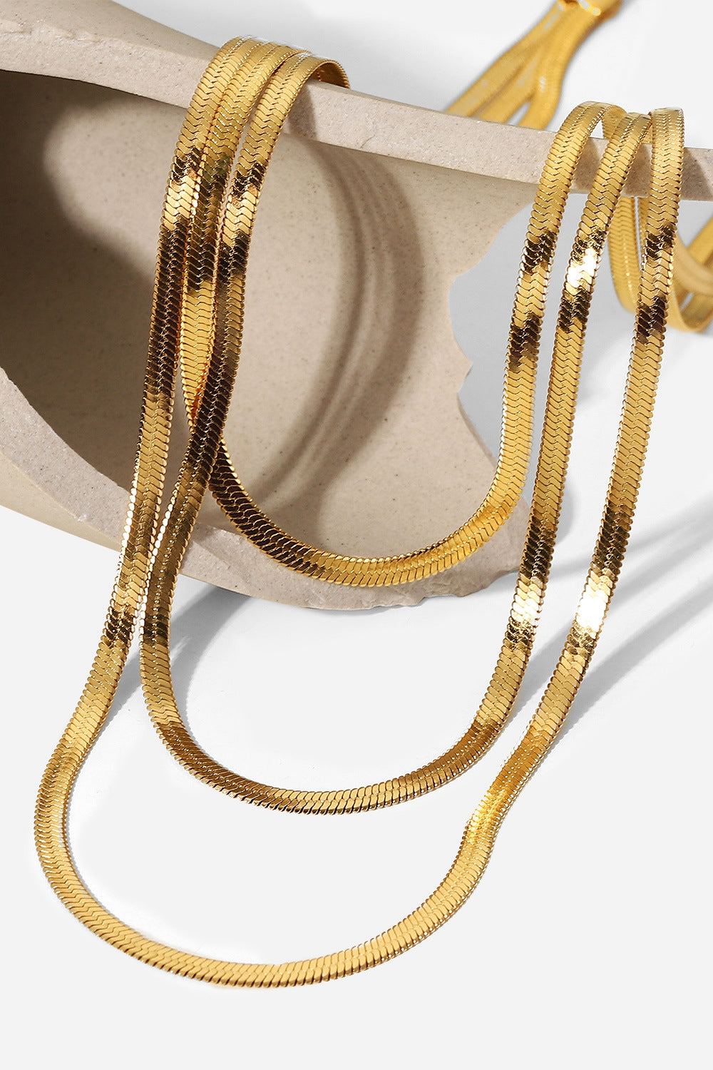 Triple-Layered Gold Necklace